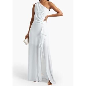 Halston | One Shoulder Drape Gown